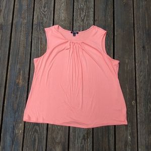 Roz & Ali Coral Sleeveless Top, 2X